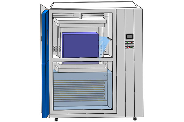 Camera di prova d'urto per acqua fredda LIB-conforme allo Standard ISO 16750-4